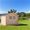 TOSCANA GARDEN Casetta da giardino in legno naturale 3 x 3 m, superficie esterna 8.94 m² e spessore parete 25 mm, senza pavimento porta a due ante, TOSCANA GARDEN Grosseto