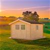 TOSCANA GARDEN Casetta da giardino in legno abete 4 x 3 m, superficie esterna 11.9 m² e spessore parete 25 mm, senza pavimento porta a due ante, TOSCANA GARDEN Siena