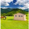 TOSCANA GARDEN Casetta da giardino in legno naturale 3.5 x 4 m, superficie esterna 10.18 m² e spessore parete 35 mm, senza pavimento porta a due ante, TOSCANA GARDEN Parigi