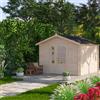 TOSCANA GARDEN Casetta da giardino in legno naturale 3 x 3 m, superficie esterna 8.94 m² e spessore parete 25 mm, senza pavimento porta a due ante, TOSCANA GARDEN Procida