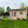 TOSCANA GARDEN Casetta da giardino in legno abete 3 x 3.5 m, superficie esterna 9.59 m² e spessore parete 25 mm, senza pavimento porta a due ante, TOSCANA GARDEN Capraia