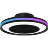 SULION Ventilatore da soffitto LED Crato con pale invisibili trasparenti, struttura nera, ø 55 cm silenzioso con telecomando SULION