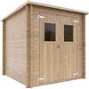 Leroy Merlin Casetta da giardino in legno abete 2 x 2 m, superficie esterna 3.92 m² e spessore parete 19 mm, senza pavimento porta a due ante, Lipoli