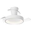 MANTRA Ventilatore da soffitto LED pale retrattili Niseko trasparenti, struttura bianco ø 71 cm con telecomando MANTRA