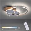 PAUL NEUHAUS Plafoniera LED PALMA marrone IP20 cct da bianco caldo a bianco freddo con regolazione di temperatura, 6000 lumen PAUL NEUHAUS