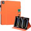 Mldjomid Custodia Protettiva Compatibile con iPad Air 11 11 (M3/ M2 2025/2024)/ iPad Air 5/ iPad Air 4 10.9 2022/2020 Flip Pelle PU Tablet Case Cover con Supporto e Slot per Scheda, Arancione