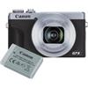 Canon Powershot G7X Mark III Kit batteria argento
