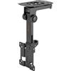 LTPRTZ Supporto a soffitto per monitor - Sistema di fissaggio per TV - Soluzione salvaspazio - Design pieghevole - Portata massima: 20 kg - Colore: nero