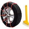 KARELLS Catene da Neve per Auto,Catene per Pneumatici da Neve Antiscivolo,Catene di Sicurezza Regolabili,Catene da Neve,Fasce Antiscivolo Anti Slittamento Emergenza Neve,8pcs