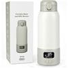 Apritsce Scaldabiberon Portatile Senza Fili 500ml | Riscaldamento Rapido 3 Min, Controllo Temperatura Preciso 37-70°C, 16000mAh, Ricarica USB-C, Ideale a Casa e In Viaggio