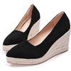 HIKKWXVN Espadrillas da Donna Sandali con Zeppa Décolleté con Zeppa con Punta Chiusa, Sandali con Tacco e Plateau per Scarpe Eleganti da Festa di Nozze