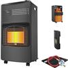 LZQ Stufa a gas in ceramica mobile 4200 W ODS e protezione antiribaltamento | 3 impostazioni di calore regolabili, accensione piezoelettrica, fino a 70 m2, butano/propano/GPL, per interni