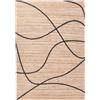 Beliani Tappeto rettangolare in juta con motivi decorativi 160 x 230 cm intrecciato stile rustico boho per soggiorno e camera da letto beige
