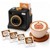 GUUZETU Dispositivo Camera per Latte Art stampa meccanica one-click (A#+30) | Macchina per decorazioni caffè, con stencil, per guarnizioni in polvere su dessert, cioccolata calda e schiuma di latte