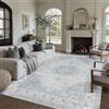 HUGEAR Vintage Tappeto Salotto 240x300cm Grigio Blu Rug | Grande Lavabile Rugs,Pelo Corto Morbido Rug Sala Soggiorno Carpet,Cameretta Camera da Letto Ufficio,Carpet