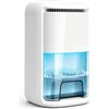 Eamplests Deumidificatore elettrico, deumidificatore d'aria 1000 ml, luce notturna 7 colori, modalità sonno e spegnimento automatico