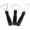 HEITIGN Calibro di lancio Ceramica Ceramica Potatura Strumenti 17 × 8 × 2 3 Pz Set Legno Ceramica Argilla Scultura Loop Tool con filo piatto in acciaio