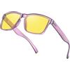 Opssaker Occhiali Guida Notturna Polarizzati Antiriflesso Occhiali Lenti Gialle per Uomo Donna Guida