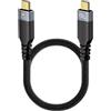UPPDEFFST Cavo USB-C a USB-C 0.5m Ricarica Rapida 100W 5A USB 3.2 Gen 2 20Gbps Compatibile Thunderbolt 3 Video 8K@30Hz 4K@120Hz Connettori in Lega di Alluminio Treccia Nylon per Notebook Dock e SSD