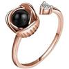 ZqlDDayUP Anello personalizzato con immagine Anello personalizzato con foto Anello della promessa a forma di cuore Anello di fidanzamento a forma di rosa in argento Sterling 925 Regalo romantico