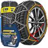 Goodyear G12 Catene da Neve Auto 12 mm Maglia a Rombo, Misura 100, 2 Pz | Per uso frequente su neve e ghiaccio, tensionatore automatico, cavo laterale colorato, omologate EN 16662-1 e ONORM V5117