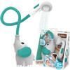 Yookidoo - Doccetta da bagno elefante grigio e verde foresta