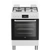 Beko FBE62310GW - Cucina a gas con forno elettrico, 4 fuochi, 60x60 cm, colore Bianco, Classe energetica A
