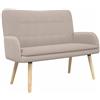 vidaXL Divano a 2 Posti Grigio Chiaro 115 x 61 x 87 cm Bouclé