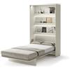 homevita Letto a scomparsa Bed Concept con rete a doghe, Murphy bed ribaltabile | Armadio letto, piano letto 120x200 cm per 1 persona, prof. 46 cm, Soft-Close, pistoni a gas, BC2, verticale, cashmere