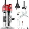 YUMILI Rifilatore Fresatrice Verticale per Legno 800W, 30000RPM Legno Rifilatrice Elettrica, Pantografo Elettrica per Legnos con 1 Fresatura Cuter, Diametro 6,35 mm per Fresatura, Incisione, Scanalatura