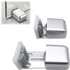SEVEMKTC 2 Pezzi Binario per Porta Scorrevole, Regolabile Guida Porta Scorrevole, Guida da Pavimento per Porta con Rullo, Staffa per Porta Scorrevole In Vetro, Kit Porta Scorrevole per Porte di Tutte le