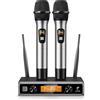 Microfono Radio Wireless UHF Professionale Dinamico Doppio Microfono Senza Fili,