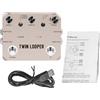 AOWINHIT Rowin Pedale Looper per Chitarra Professionale 11 Tipi di Riproduzione Registrazione di 10 Minuti Campionamento a 24 Bit Pedale Effetti per Stazione Loop per Chitarra in Lega