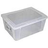 Stefanplast Visualbox Scatola Multiuso Con Chiusura a scatto, Trasparente, XL, 39 x 29 x 17 cm