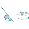Intex Skimmer di Superficie per Montaggio A Parete, 20.96 X 24.13 X 33.02 Cm, Grigio Blu & Kit Manutenzione Piscina, Set Pulizia Piscina, Due Pezzi, Blu, 29 x 11 x 43 Cm