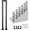 VEVOR Corrimano a U per Scale Esterne, per 1 Gradino, in Acciaio, Nero, Corrimano in Acciaio al Carbonio Robusto, Coperture Decorative, Ideale per Anziani, Gradini in Cemento, Portico e Terrazza