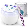 Anqseen Pulitore ad ultrasuoni | 45 kHz ultrasuoni Cleaner Pod, 4 lampade U-V e 4 modalità di pulizia per protesi, allineatori, paradenti, guardie notturne, testine di spazzolino, vassoi sbiancanti, gioielli