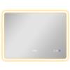 HOMCOM Specchio Bagno LED con Bluetooth, Illuminazione Regolabile e Funzione Memory, in Vetro Temperato, 80x60x3.5 cm | Aosom Italy