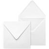 Netuno 20 buste da lettera bianco vergato 15,3x15,3 cm belle ed eleganti | 120g · carta pregiata vergata per matrimonio, battesimo, comunione e partecipazioni