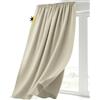 BEAUTEX Tenda oscurante con nastro arricciato ad U, opaca, oscurante, dimensioni e colore a scelta, larghezza 140 cm altezza: 145 cm, crema