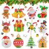 Kaxulvoblig 12 pezzi Diamond Painting Natale,5D Diamond Painting Portachiavi Natale Kit Manualità per Albero di Natale e Regali Natalizi