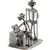 Steelman24 I Omini di Viti Radiologo con Piastra di Incisione Personale I Idee Regalo Originale I Soprammobili in Metallo I Modellino