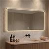Generisch Store Six LED Specchio 130x80 cm, Specchio da Bagno con Illuminazione, Dimmerabile con Controllo Touch, 3 Colori di Luce (Freddo, Neutro, Bianco Caldo), Funzione Anti-Appannamento