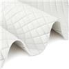 Generic Ecopelle Trapuntata Vinile PVC Tessuto In Pelle Tessuto Ecopelle Impermeabile Pelle Trapuntata Cuscino Imbottito Con Cuciture A Rombi Cuscino Imbottito In Ovatta Di Lino(White,1.6X1m)