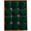 Morkite Set di 12 Palline floccate, in Velluto Vintage Rosso e Oro, Decorazione per Albero di Natale Floccata Bordeaux, Grandi Palline Decorative infrangibili da Appendere per ghirlande Natalizie