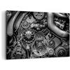 ARTTOR Quadri Moderni su Tela 120x80 cm Stampe da Parete Bianco e Nero Auto - 5235 | Motore Meccanico Metallo Quadro Decorativo XXL 1 pezzo Soggiorno Camera da Letto Arte da Parete Decorazione da Parete ARTTOR