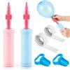 XIANGLONGY 2 Pompette Manuali per Palloncini con 2 Fori per Annodare e 200 Punti Colla | 2 pompette manuali in PP con due fori per annodare e 200 punti colla, per gonfiare palloncini tondi, lunghi e modellabili.