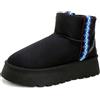 Jifenkla Stivali da Neve Donna,Foderato Caldo Stivaletti invernali | Antiscivolo Impermeabili suola in gomma,Leggerie Comode Pelliccia Breve Scarpe,Moda Outdoor