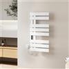 EMKE Scaldasalviette Elettrico 85 x 40 cm, Bianco Lucido, Sinistra | Compatto, Fibra di Carbonio, WiFi , 30-70 °C, Timer 1-24 h, Programmazione Settimanale, 6 Modalità