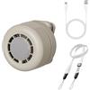 BDKMMS Ventilatore da collo USB con raffreddamento, 3 livelli, portatile, girevole a 360°, mini ventilatore a mano con morsetto, ricaricabile, per esterni, campeggio, ufficio, viaggi